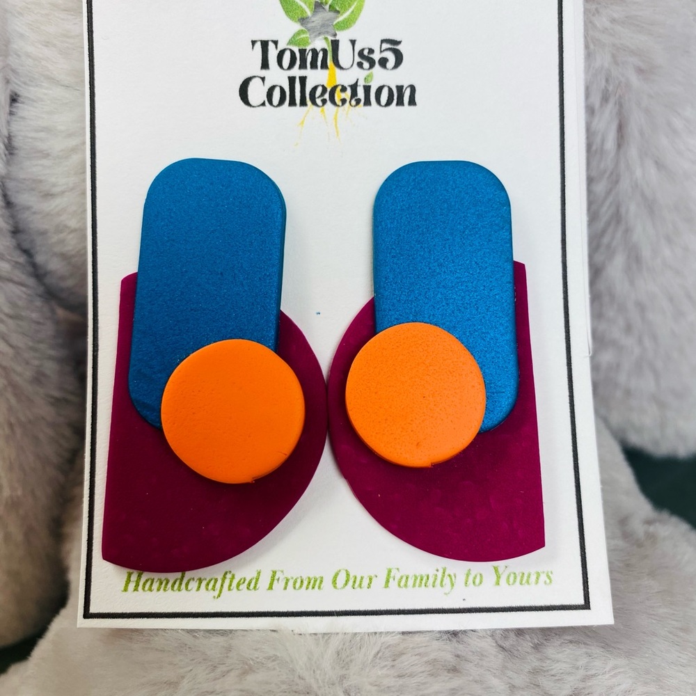 TomUs5 Collection clay handmade earrings